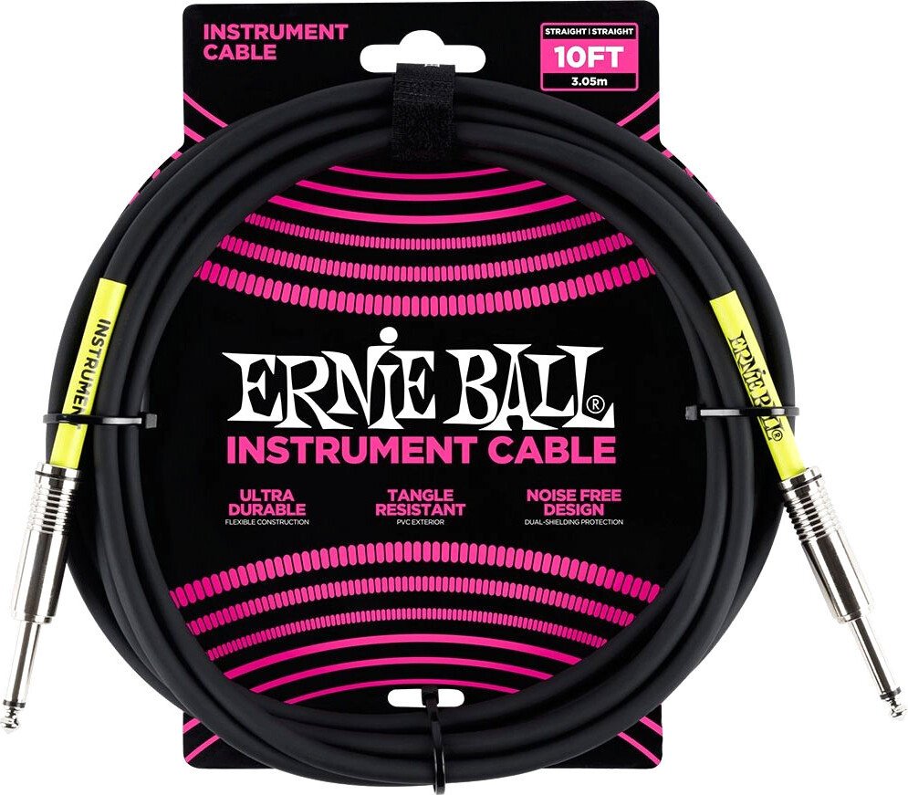 Гитарный кабель Ernie Ball P06048 6.3 мм - 6.3 мм (3 м, черный)