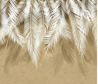 Фотообои Citydecor Пальмовые листья 300x260 (бежевые гранж)