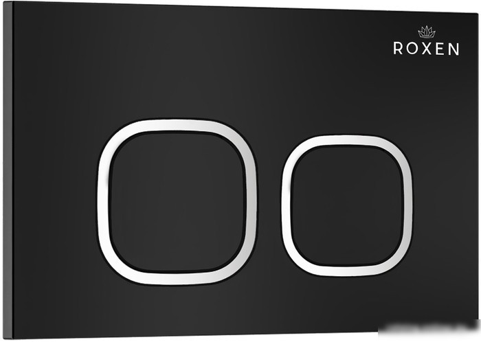 Унитаз подвесной Roxen Porto One Rimless 6 в 1 StounFix Slim 545591 (кнопка: черный матовый)