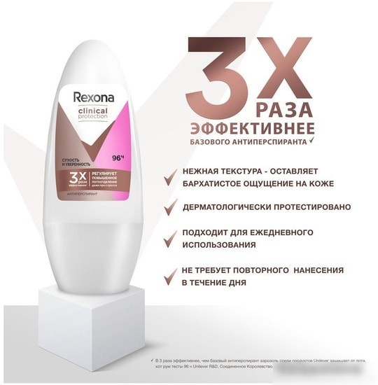 Rexona Clinical Protection сухость и уверенность 50 мл