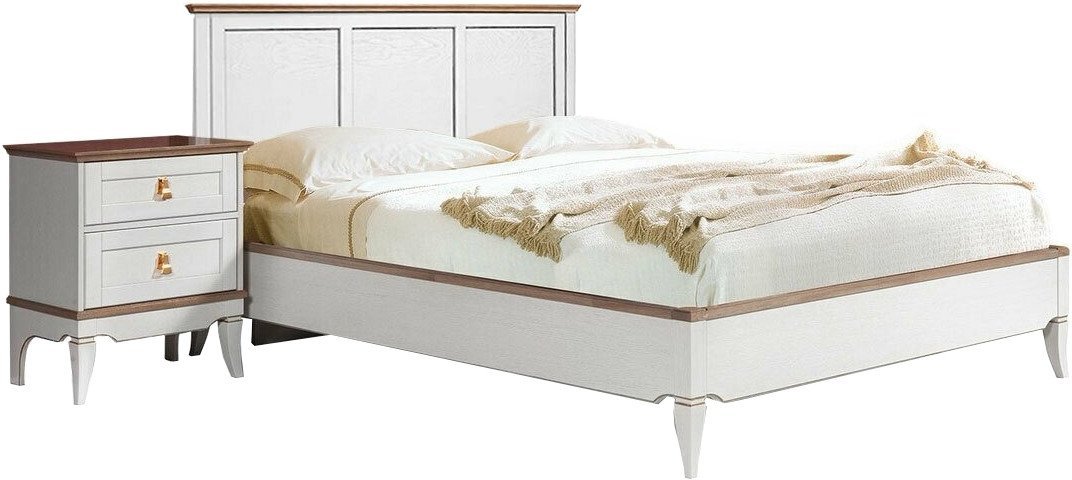 Кровать Гомельдрев Тельма ГМ 6581 160x200 Дуб (белый/натуральный дуб)