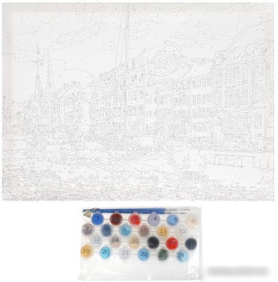 Картина по номерам MultiArt Домики CANV30X40-MULTI26
