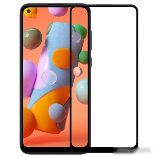 Защитное стекло Case Full Glue для Galaxy A41 (черный глянец)