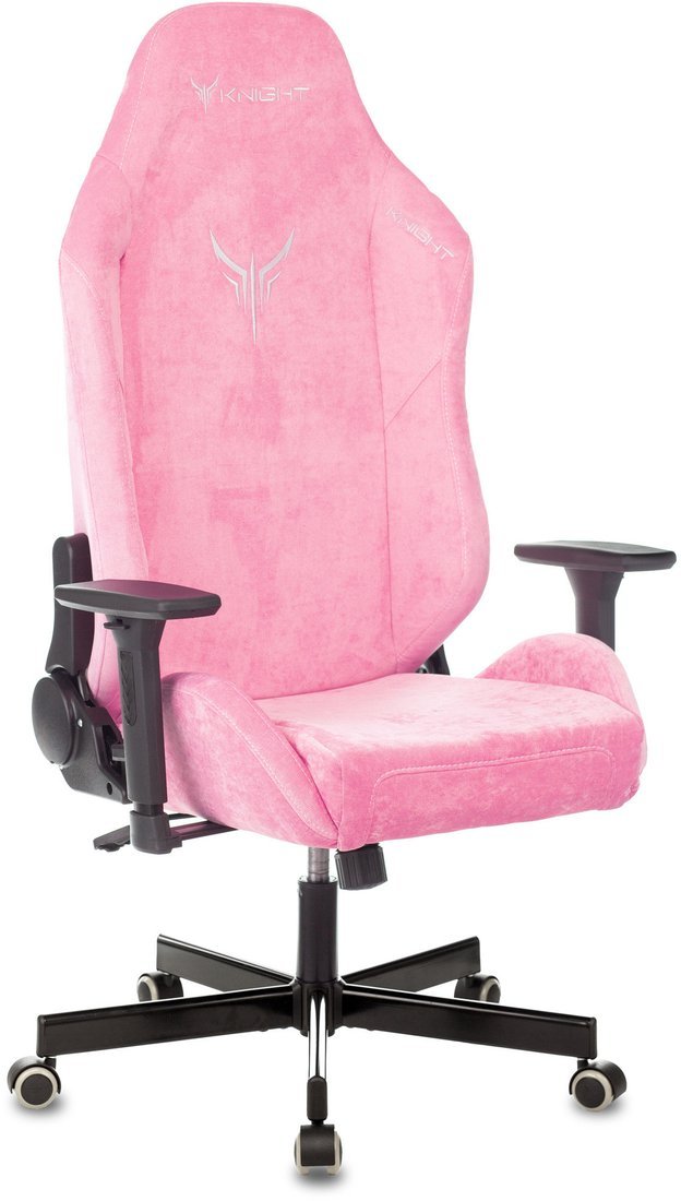 Игровое (геймерское) кресло Бюрократ Knight N1 Fabric (розовый Velvet 36)