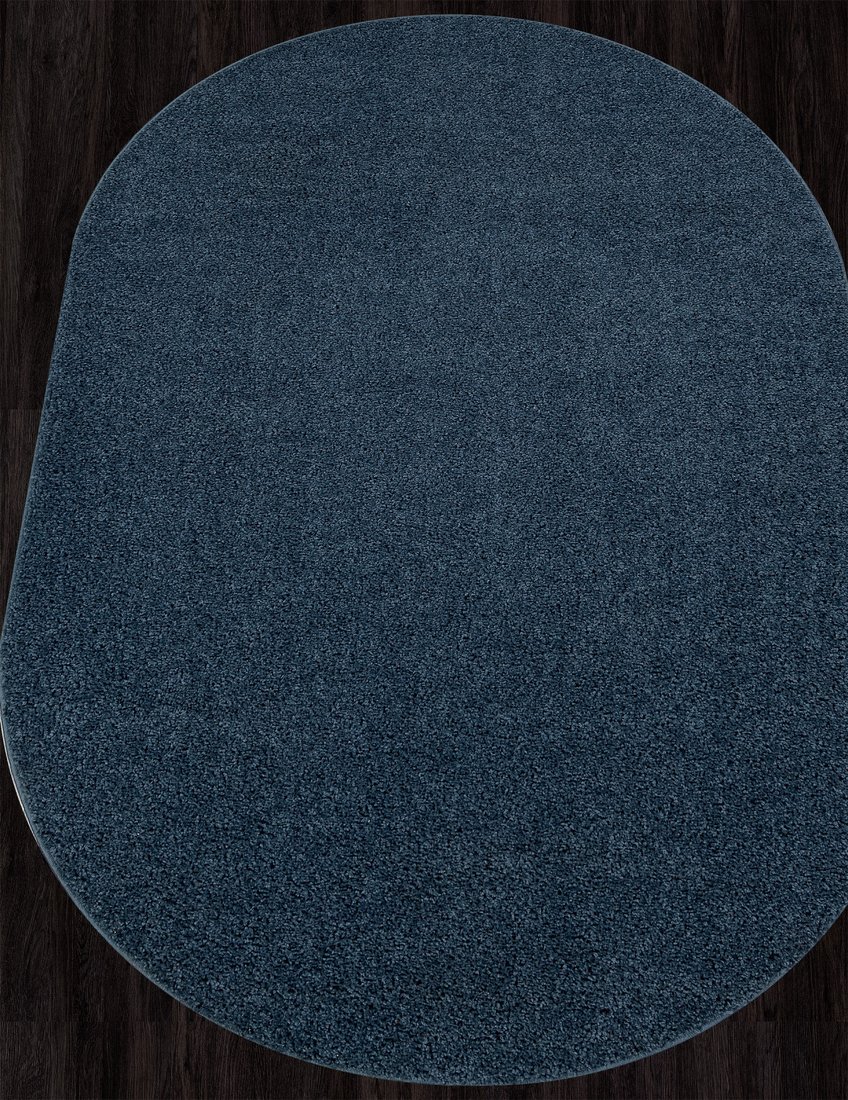 Ковер для жилой комнаты Merinos Lana T600-OVAL-BLUE (1.5x2.3)