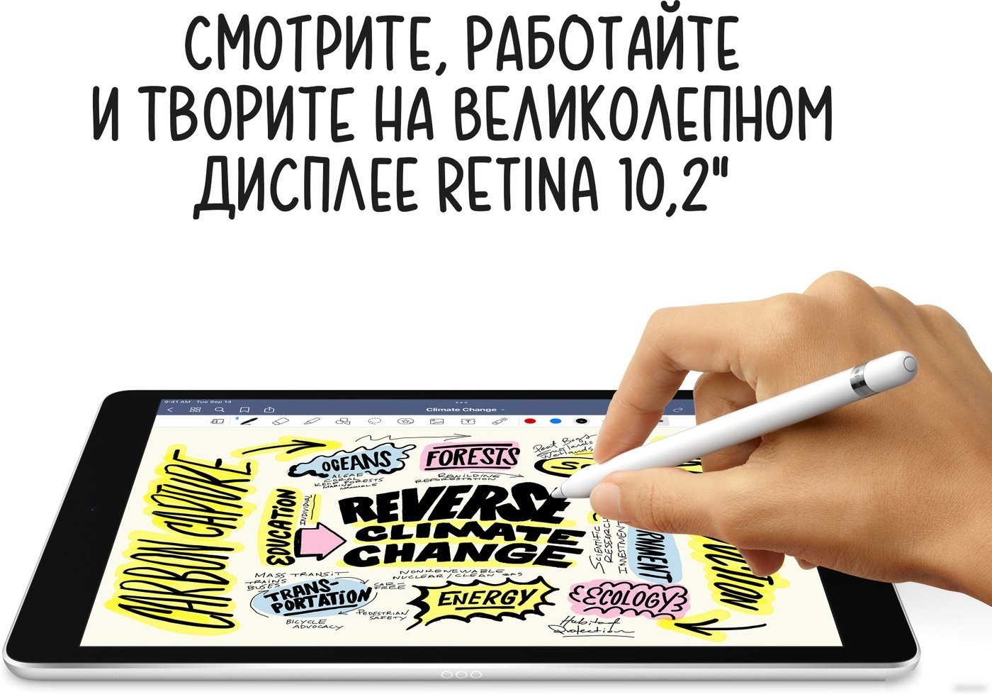 Планшет Apple iPad 10.2" 2021 64GB MK2L3 (серебристый)