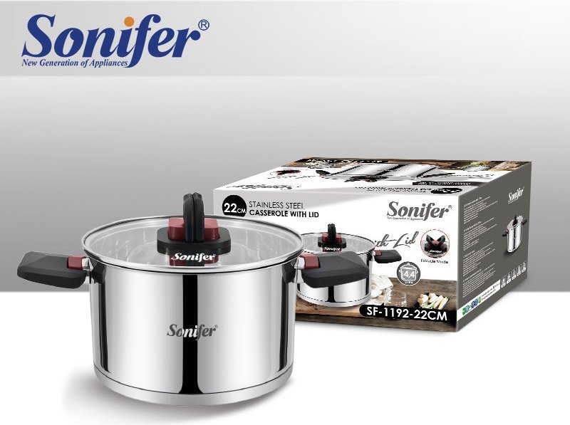 Кастрюля Sonifer SF-1192-22 (с крышкой)