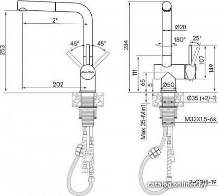 Смеситель Paulmark Dosse Do214418-401 (антрацит)