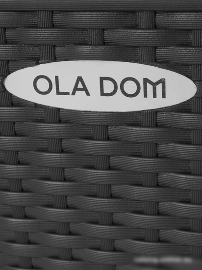 Кашпо Ellastik Plast Ola Dom Rattan (31л, антрацит)