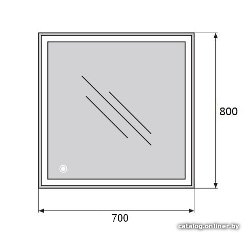 BelBagno Зеркало SPC-GRT-700-800-LED-TCH