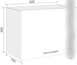 Шкаф навесной Кортекс-мебель Корнелия Лира ВШГ50-1г-360 (белый)