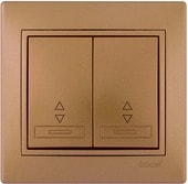 Выключатель проходной Lezard Mira 701-1313-106 (матовое золото)