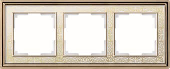 Рамка Werkel Palacio Gracia WL77-Frame-03 (Золотой-Белый)