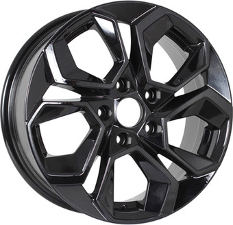 Литые диски KDW KD1620 16x6.5" 5x114.3мм DIA 67.1мм ET 45мм Black Painted