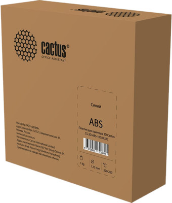 Пластик CACTUS CS-3D-ABS-1KG-BLUE ABS 1.75 мм 1 кг
