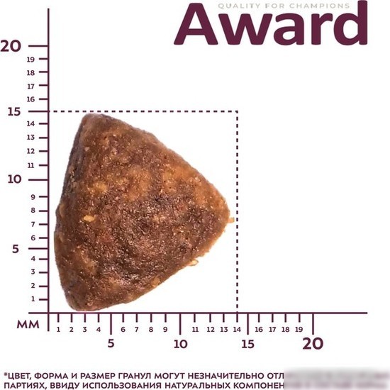 Сухой корм для собак Award Adult All Breed для всех пород с говядиной, курицей с добавлением брокколи и черники 12 кг