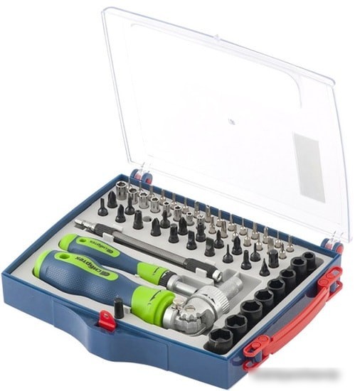 Отвертка с набором СибрТех 13363 (61 предмет)