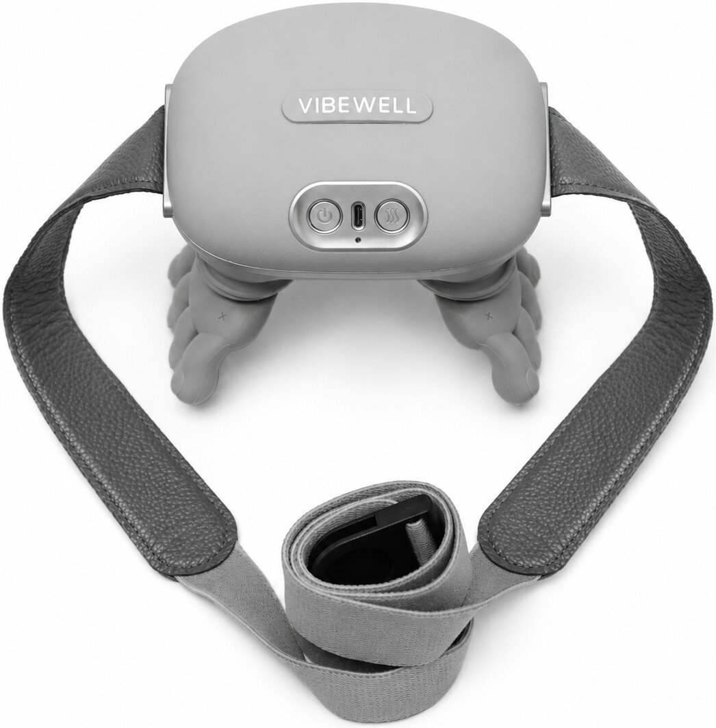 Массажер для шеи и плеч VibeWell P-054 (серый)