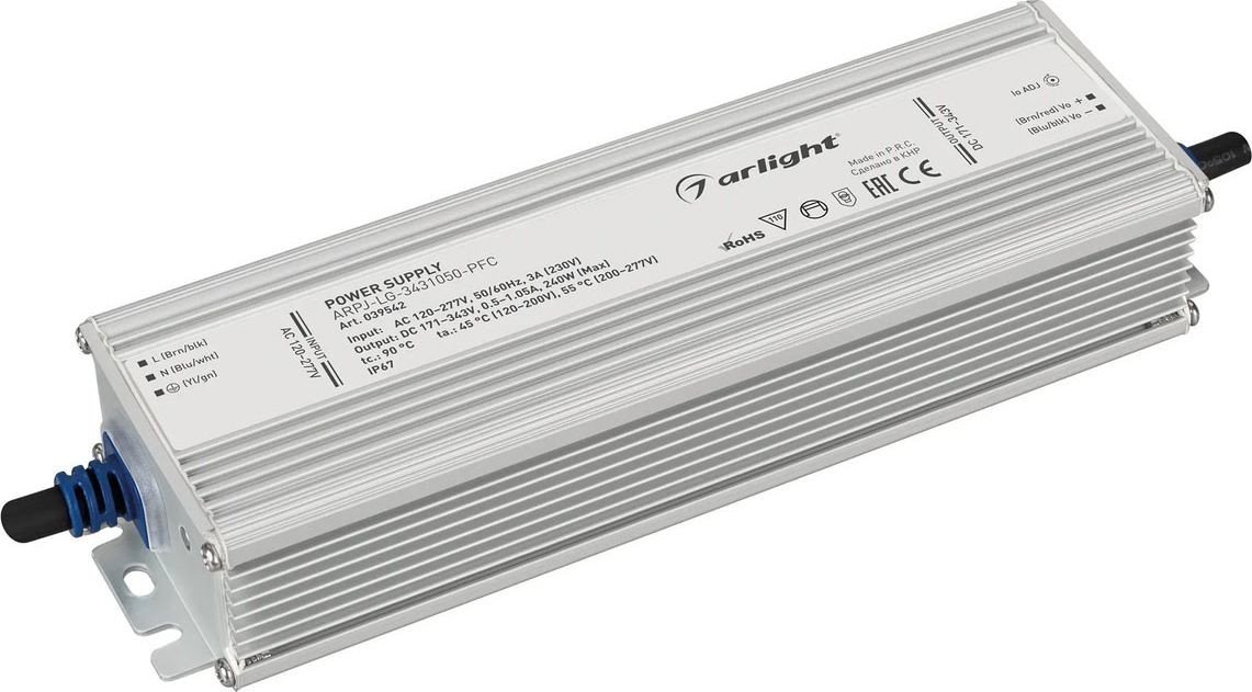 Блок питания Arlight ARPJ-LG-3431050-PFC (240W. 171-343V. 0.5-1.05A) 039542