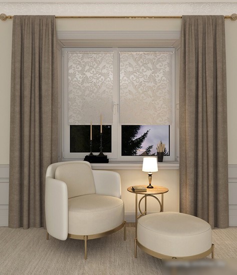 Рулонные шторы Legrand Севилия 61.5x175 (какао)