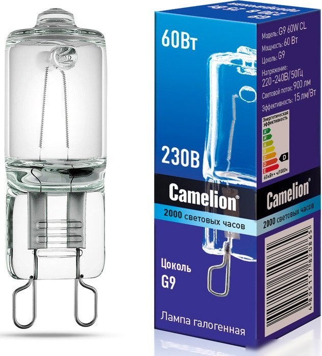 Галогенная лампа Camelion G9 60W CL Галогенная лампа Camelion G9 60W CL