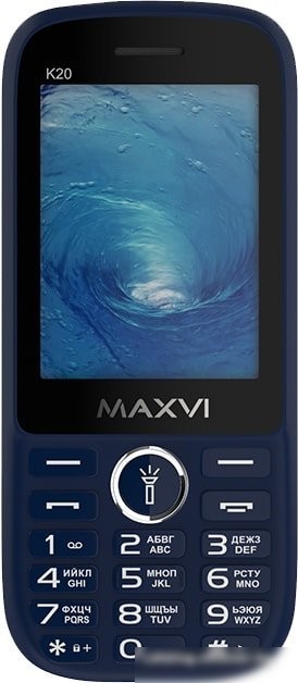 Кнопочный телефон Maxvi K20 (синий)