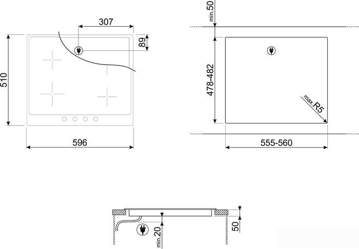 Варочная панель Smeg SI964NM