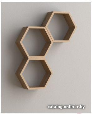 Полка DOMAX FHS 300 Hexagonal Shelf DS 300x260x115x18 (сонома оак)