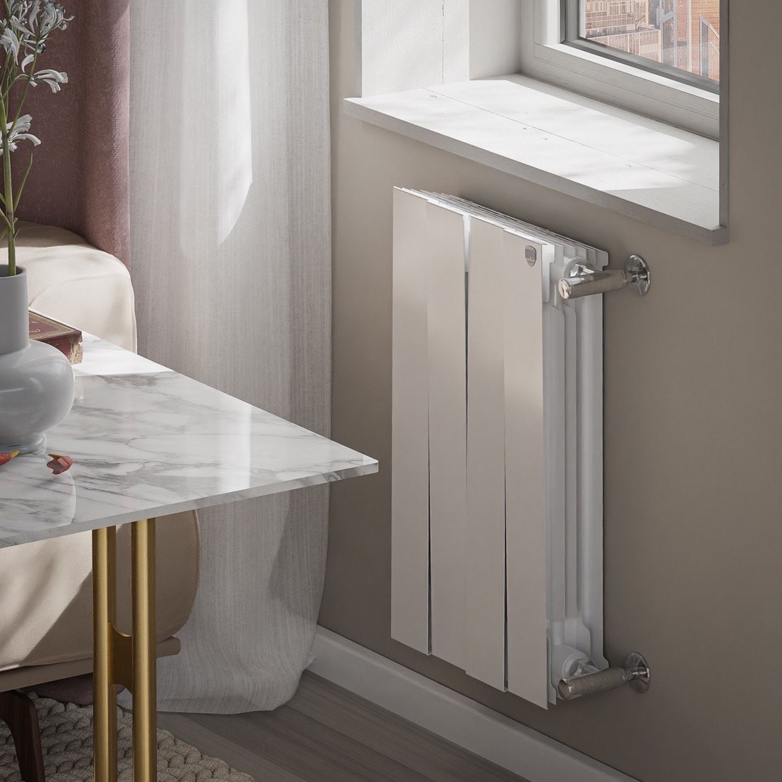 Биметаллический радиатор Royal Thermo PianoForte 500 Белый - 4 секций