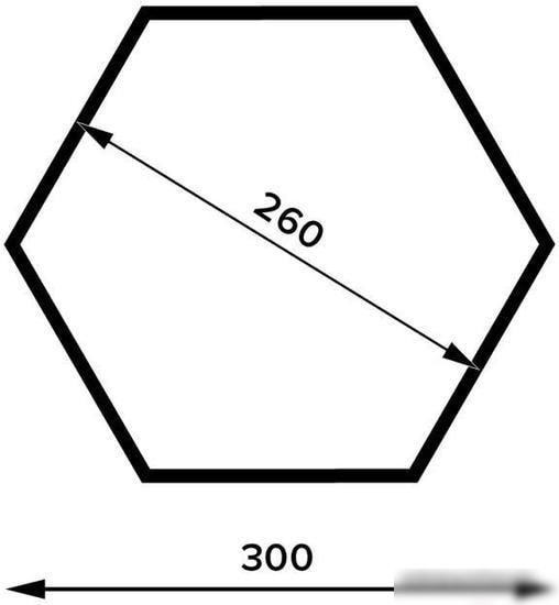 Полка DOMAX FHS 300 Hexagonal Shelf SZ / 67702 300x260x115x18 (серый)