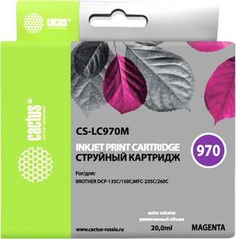 Картридж CACTUS CS-LC970M (аналог Brother LC970M)