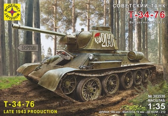 Сборная модель Моделист Советский танк Т-34-76 303530