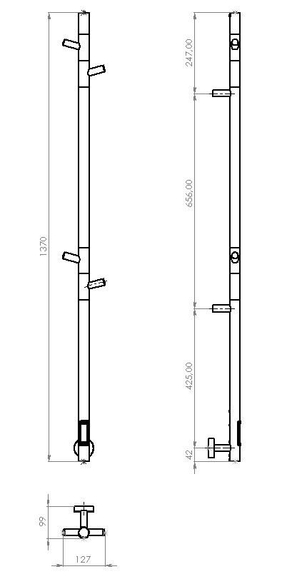 Полотенцесушитель Vincea VTD-1DBE
