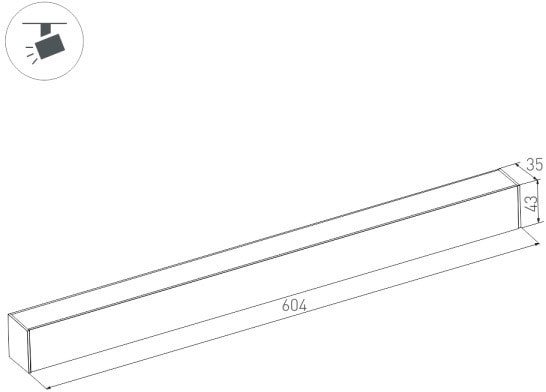 Трековый светильник Arlight MAG-FLAT-45-L605-18W Day4000 026955