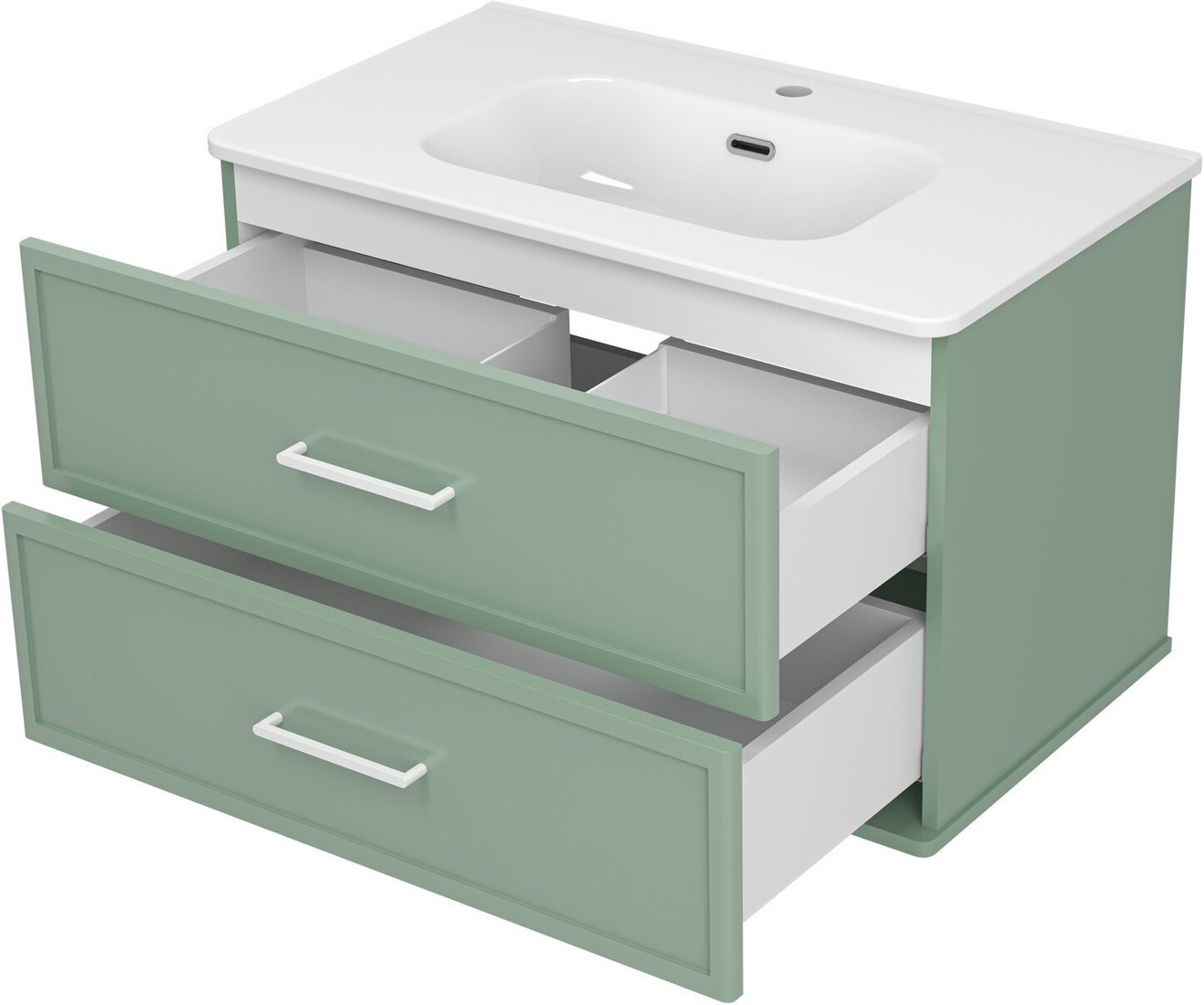 Brevita Тумба с умывальником Brevita Verde 80 Ver-09080-0102Я+B-OND080-01