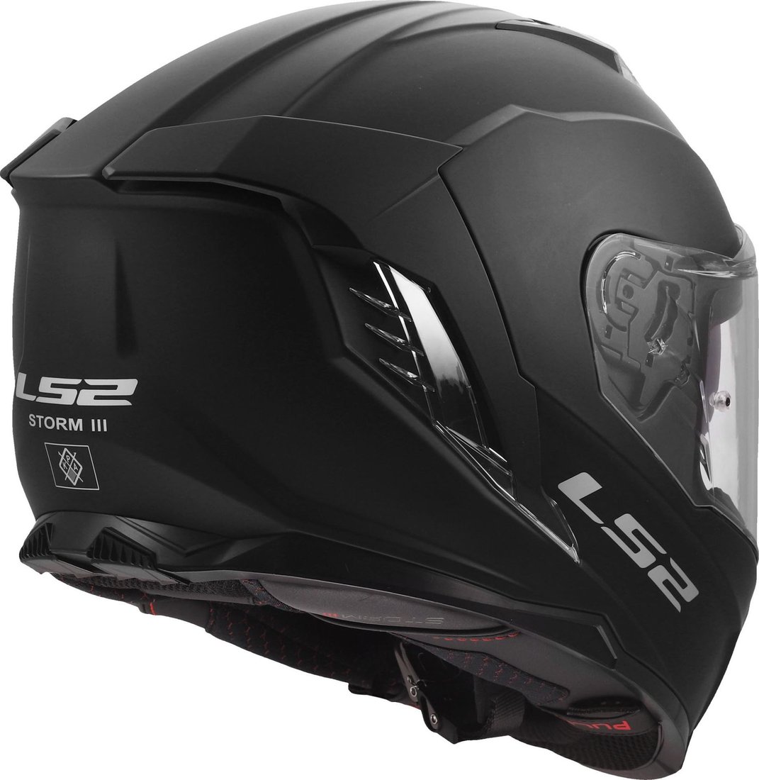Мотошлем LS2 FF818 Storm III Solid (S, черный матовый)