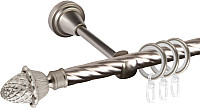 Карниз для штор АС ФОРОС Grace D16K + наконечники Магнолия (2м, сатин)