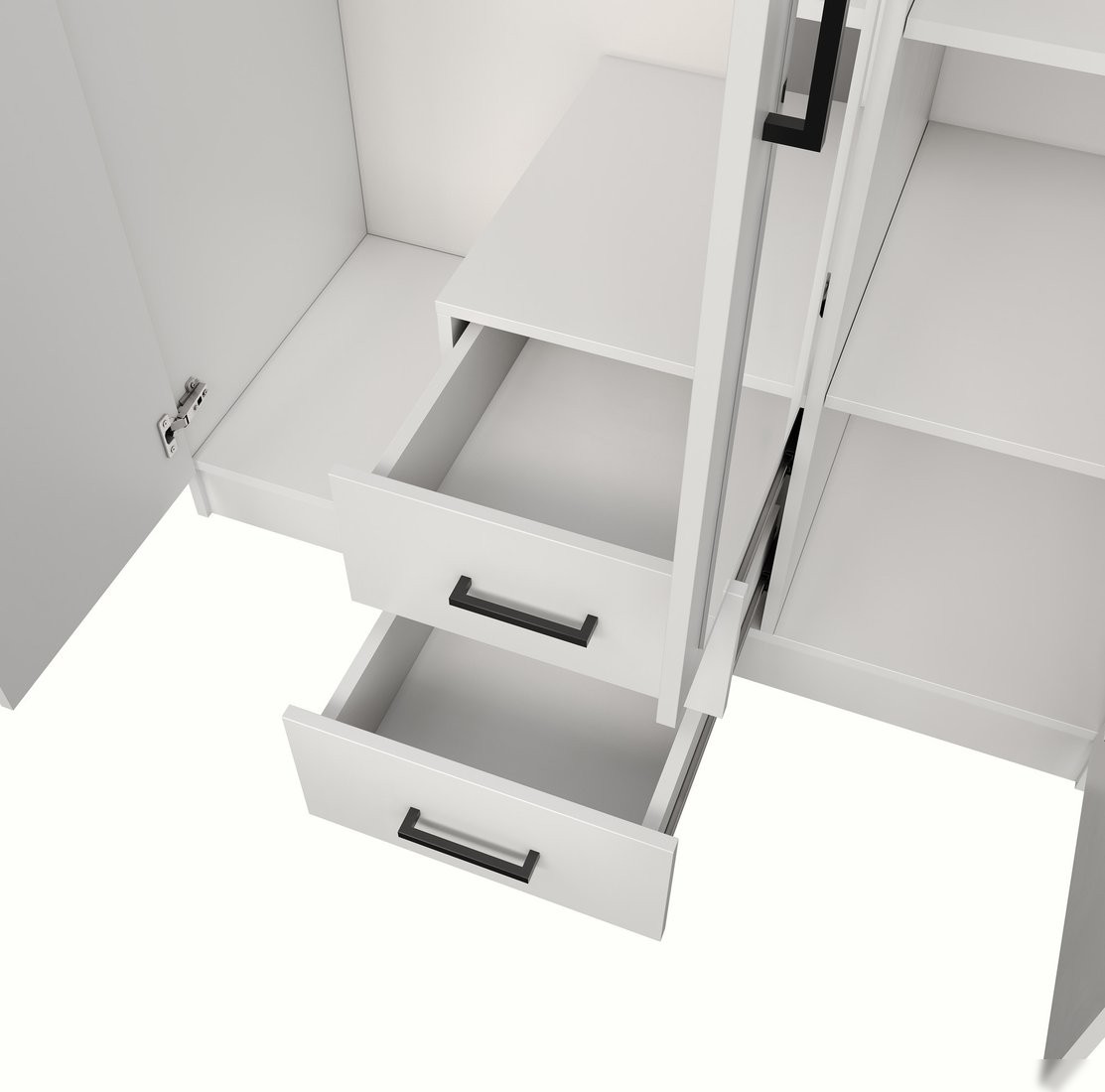 Шкаф распашной Mio Tesoro Хюгге 3D2S Z (белый)
