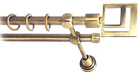Карниз для штор Lm Decor Квадро 179 2р гладкий (антик, 1.6м)