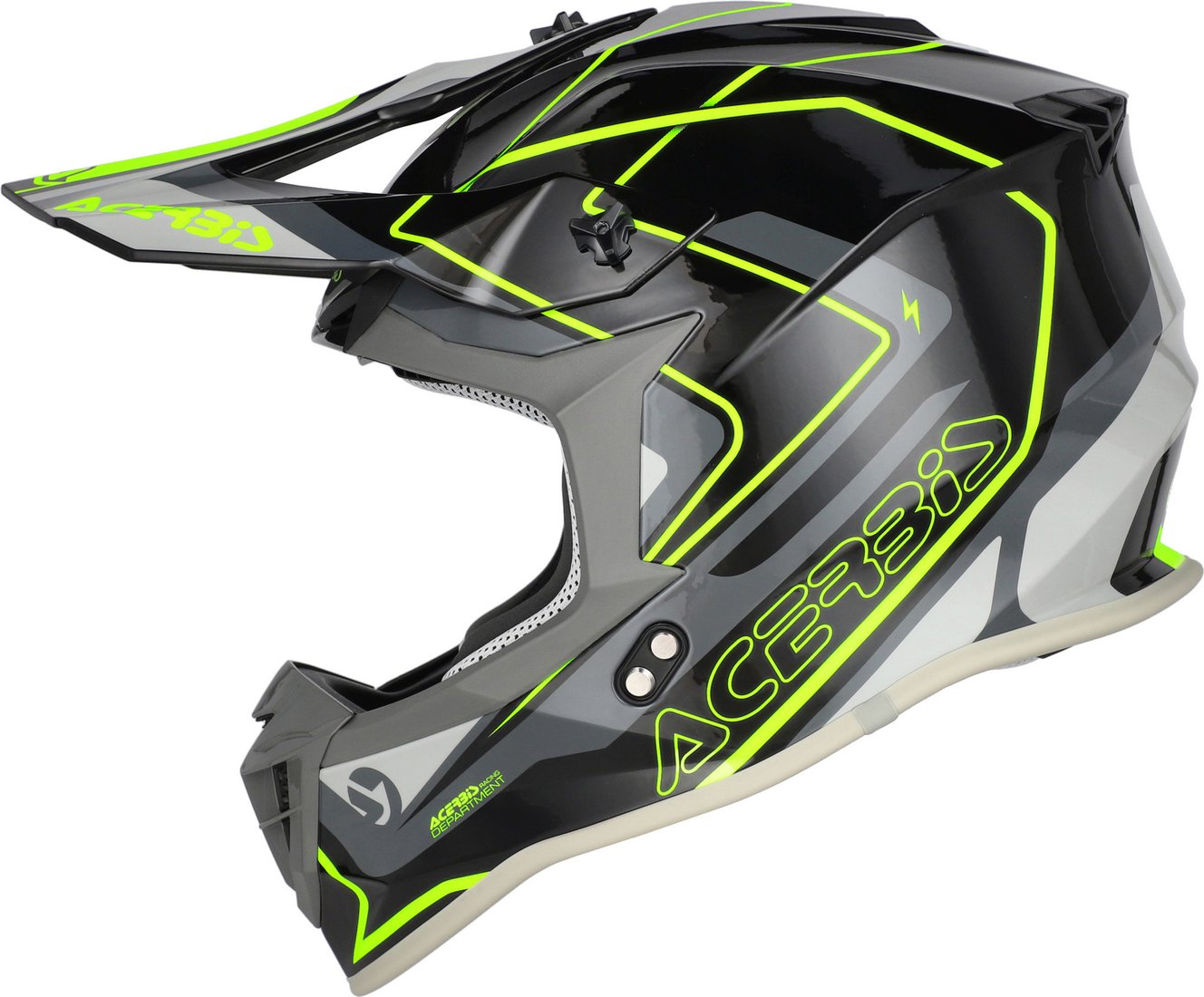 Мотошлем Acerbis Linear 2206 Graphic 0025316.444.064 (M, черный/флуоресцентный желтый)