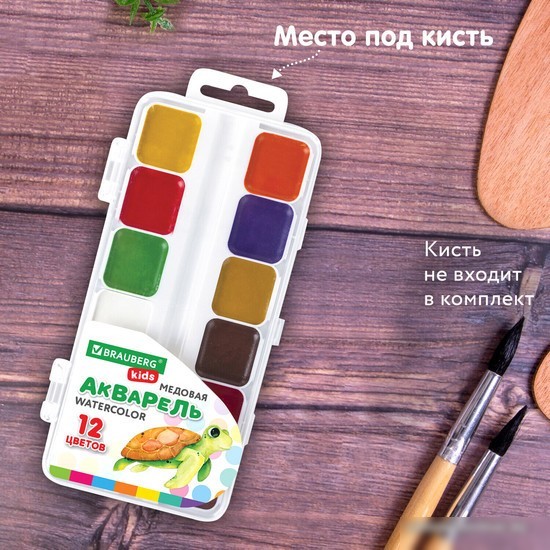 Акварельные краски BRAUBERG Kids 192282 (12 цветов)