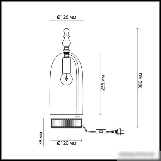 Настольная лампа Odeon Light 4892/1T Bell
