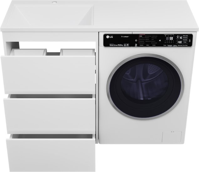 Brevita Тумба под умывальник Grafit 60 GRA-01060-023Я (левый, белый)