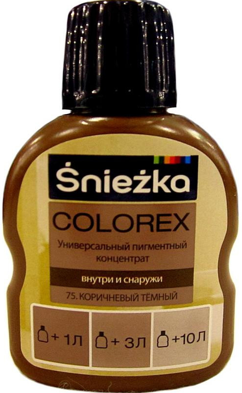 Колеровочная краска Sniezka Colorex 0.1 л (№75, коричневый темный)