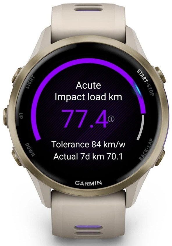 Умные часы Garmin Forerunner 970 47 мм (бежевый/фиолетовый)