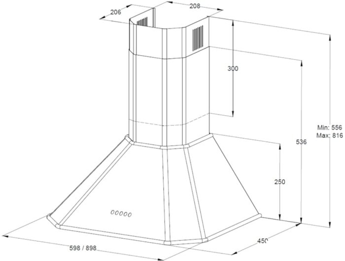 Кухонная вытяжка Korting KHC 6839 IX