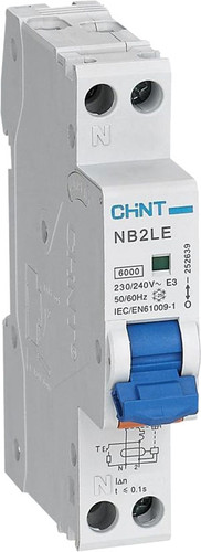 Дифференциальный автомат Chint 1п+N C 40А 30мА NB2LE (R) 252639
