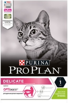 Сухой корм для кошек Pro Plan Delicate Adult с чувствительным пищеварением с ягненком 1.5 кг