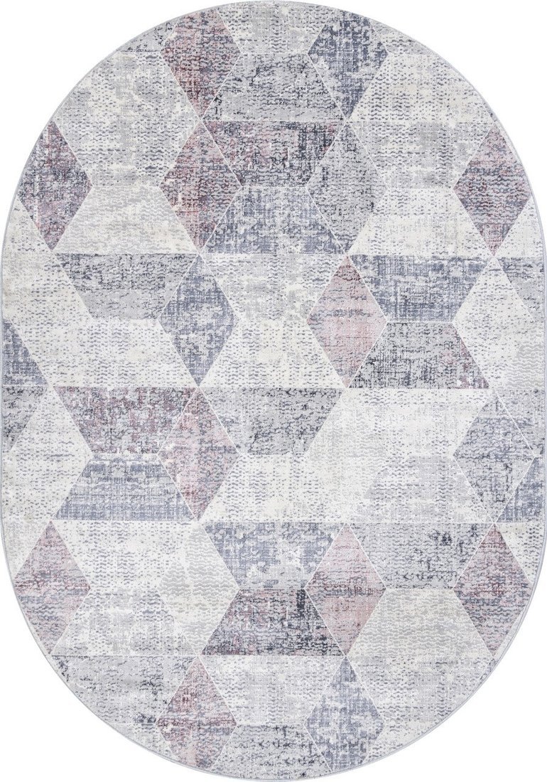 Ковер для жилой комнаты Merinos Zumma F257-OVAL-PINK (1.6x3)