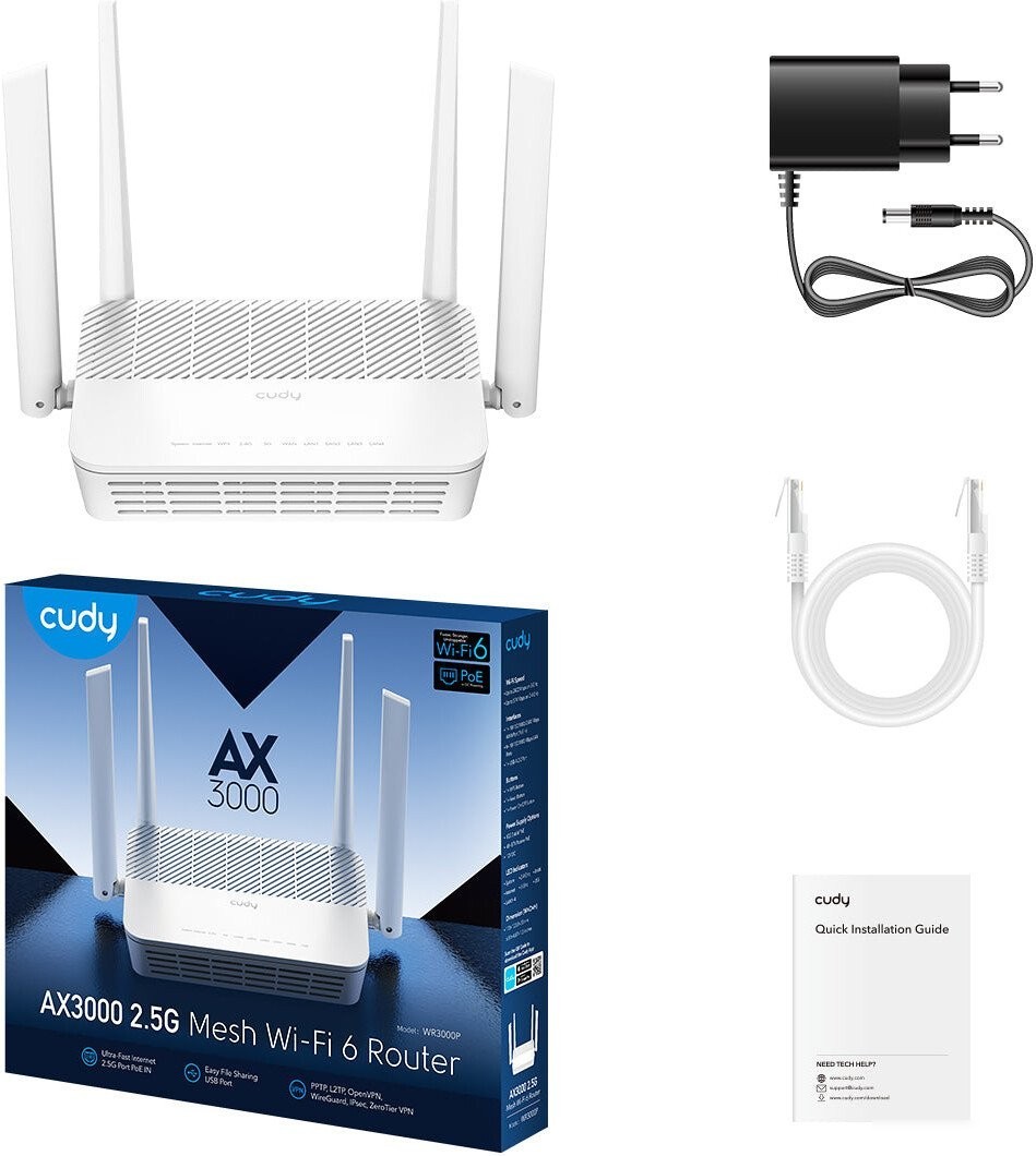 Wi-Fi роутер Cudy WR3000P 1.0